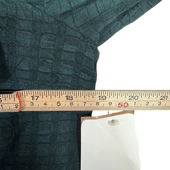 Carole Little Green Jacquard Button-Front Long Sleeve Maxi Dress | Size 8 - Picture 10 of 11